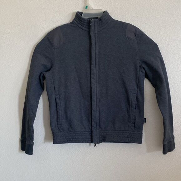 BOSS by Hugo Boss Men’s Gray 100% Thick Cotton Full Zip Jacket Size L - Picture 1 of 7